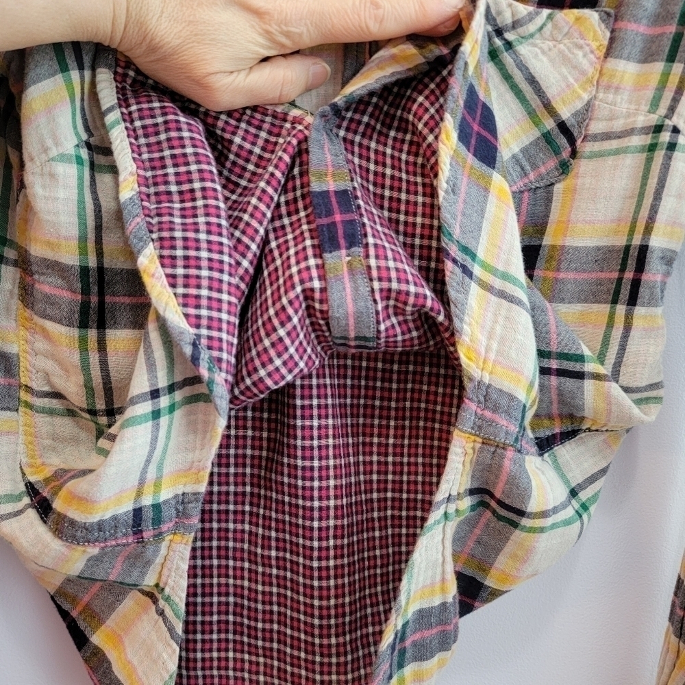 Merona Plaid Button Blouse Size XS - Picture 4 of 4